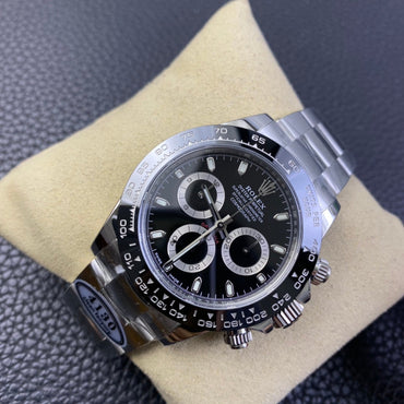 Chronograph -C-Factory -Black- Silver 904L Steel- Automatic - 40mm