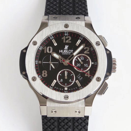 Chronograph -Black Silver - Black Rubber - Automatic - 44mm