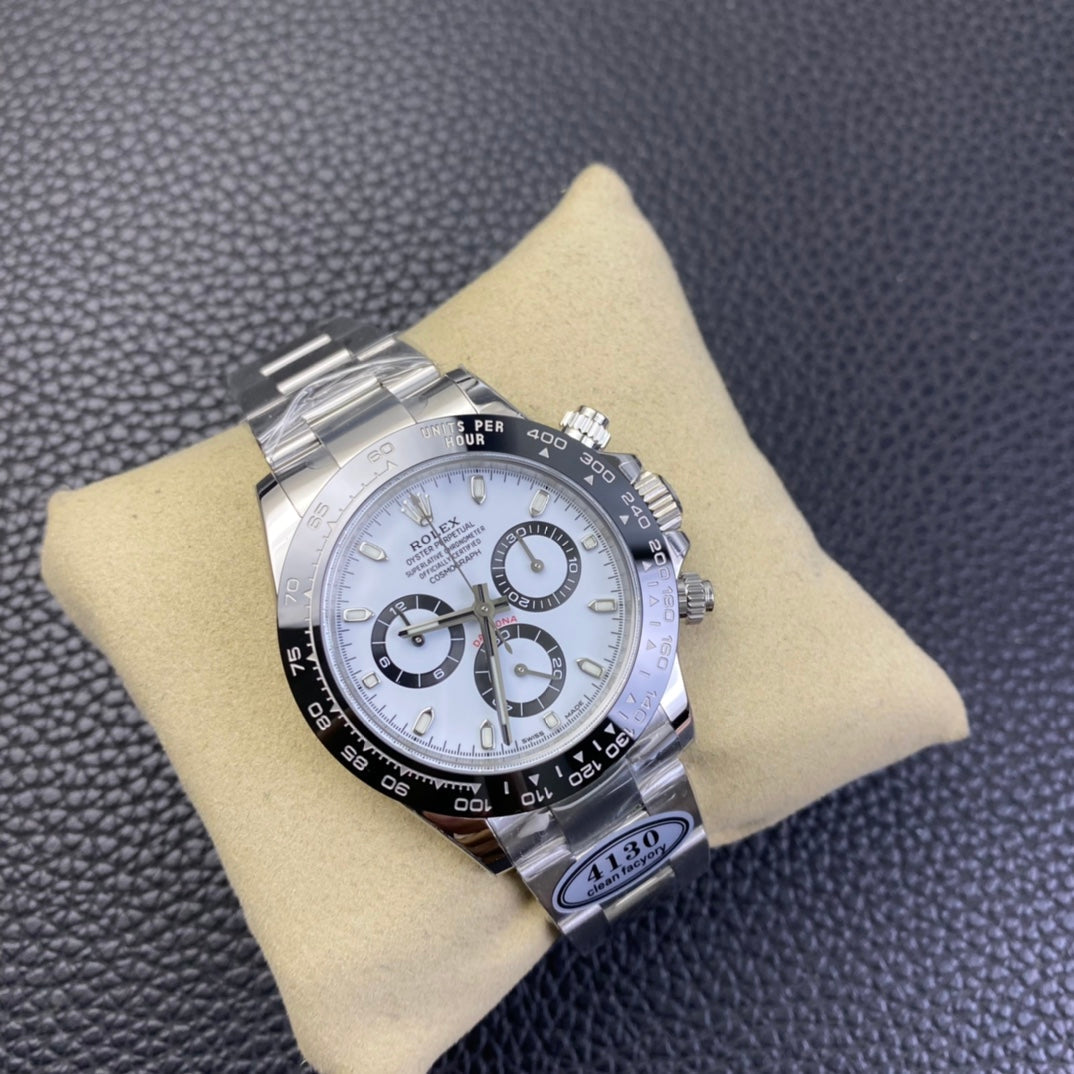 Chronograph -C-Factory -White Steel- Silver 904L Steel- Automatic - 40mm