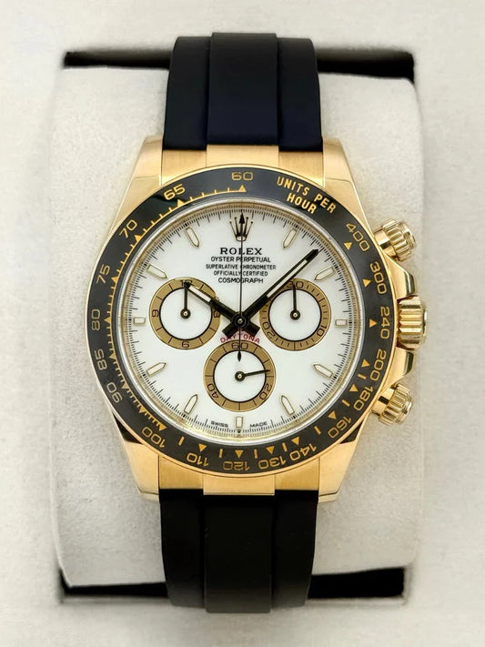 Daytona 40mm 126518LN Yellow White Dial