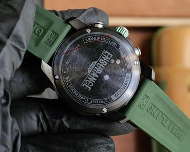 Chronograph - Black Ceramic Green- Green Rubber - Quartz - 43mm