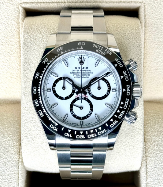Daytona 40mm 126500LN Stainless Steel Panda Dial