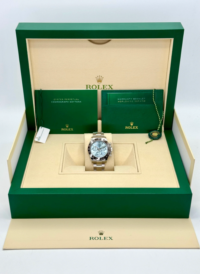 Daytona 116506 steel Ice Baguette Blue Dial