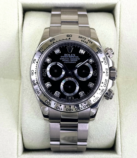 Daytona 116500 Steel black diamond dial