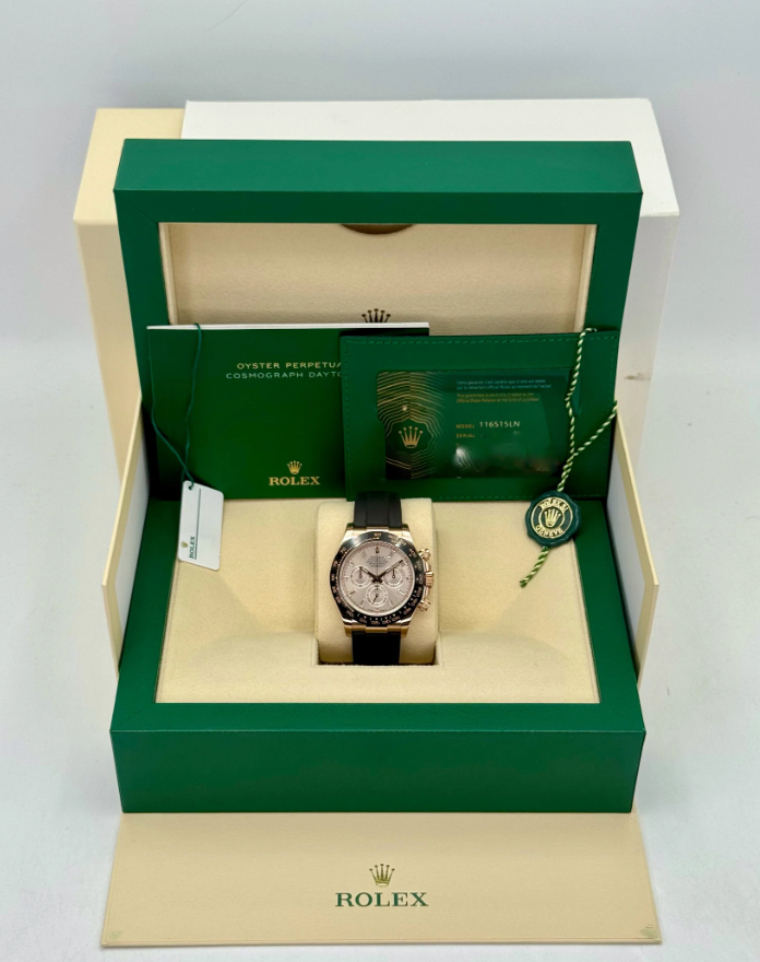 Daytona 40mm 116515LN Oysterflex Sundust Baguette Dial