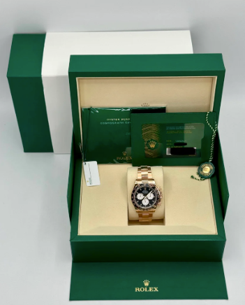 Daytona 40mm 126525LN Rose Gold-colored Black Dial