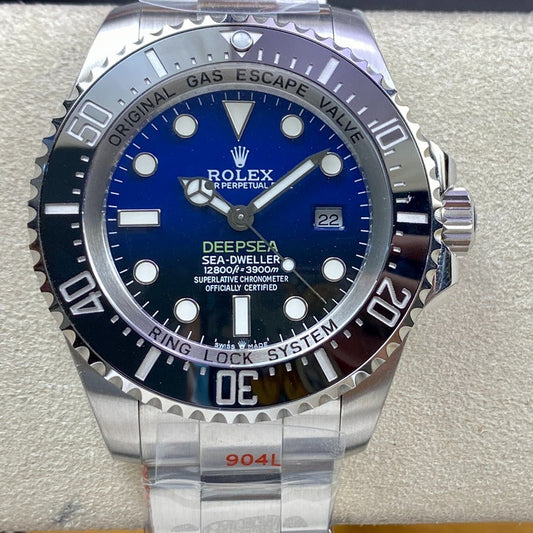 L Size - Blue Black -White 904L Steel -Automatic- 44mm