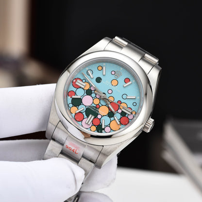 Blue Rainbow Candy - Steel 904L Silver - Automatic - 41mm/31mm