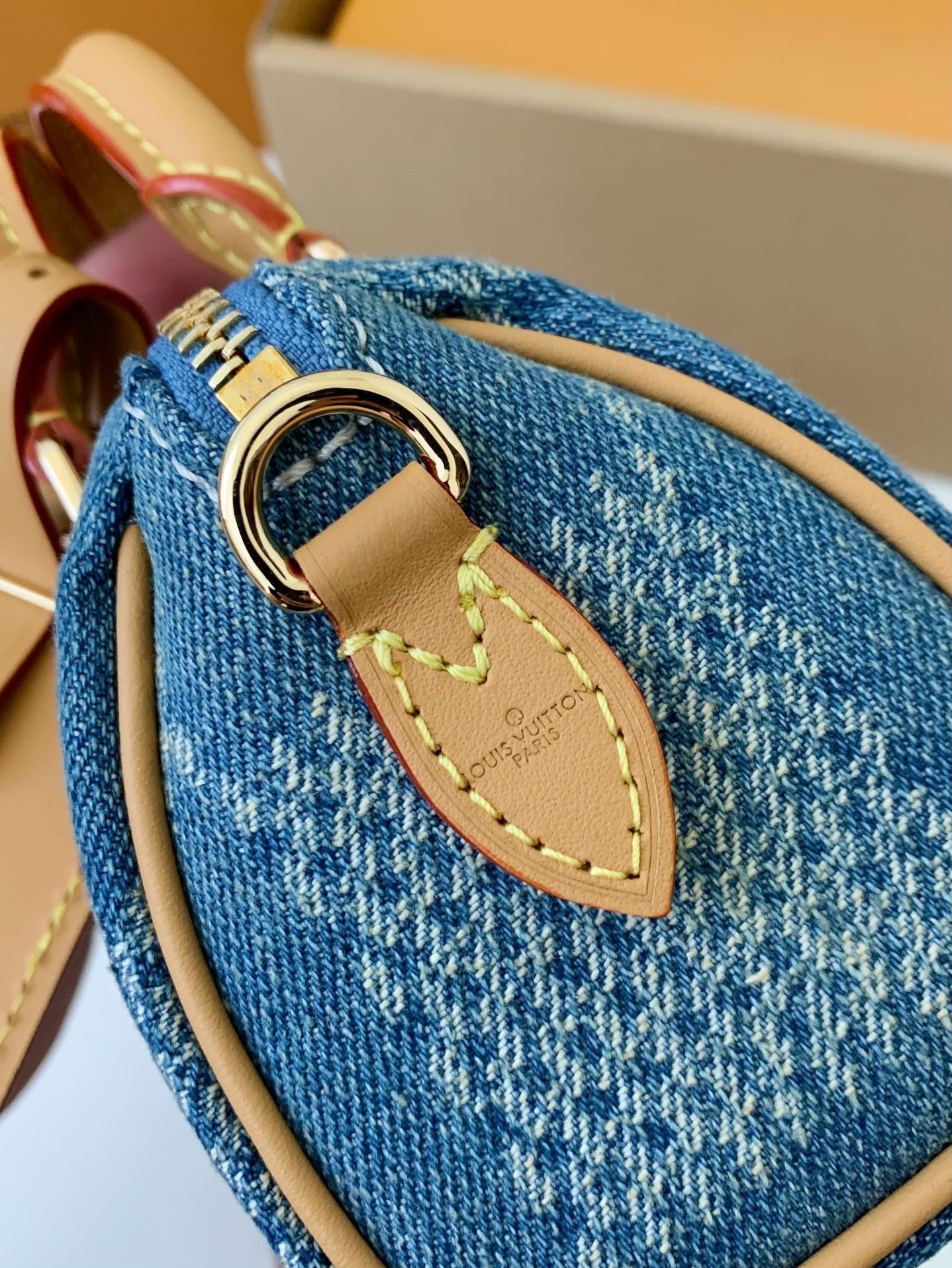 LV SPEEDY 18bandouli ère tannin denim Handbag