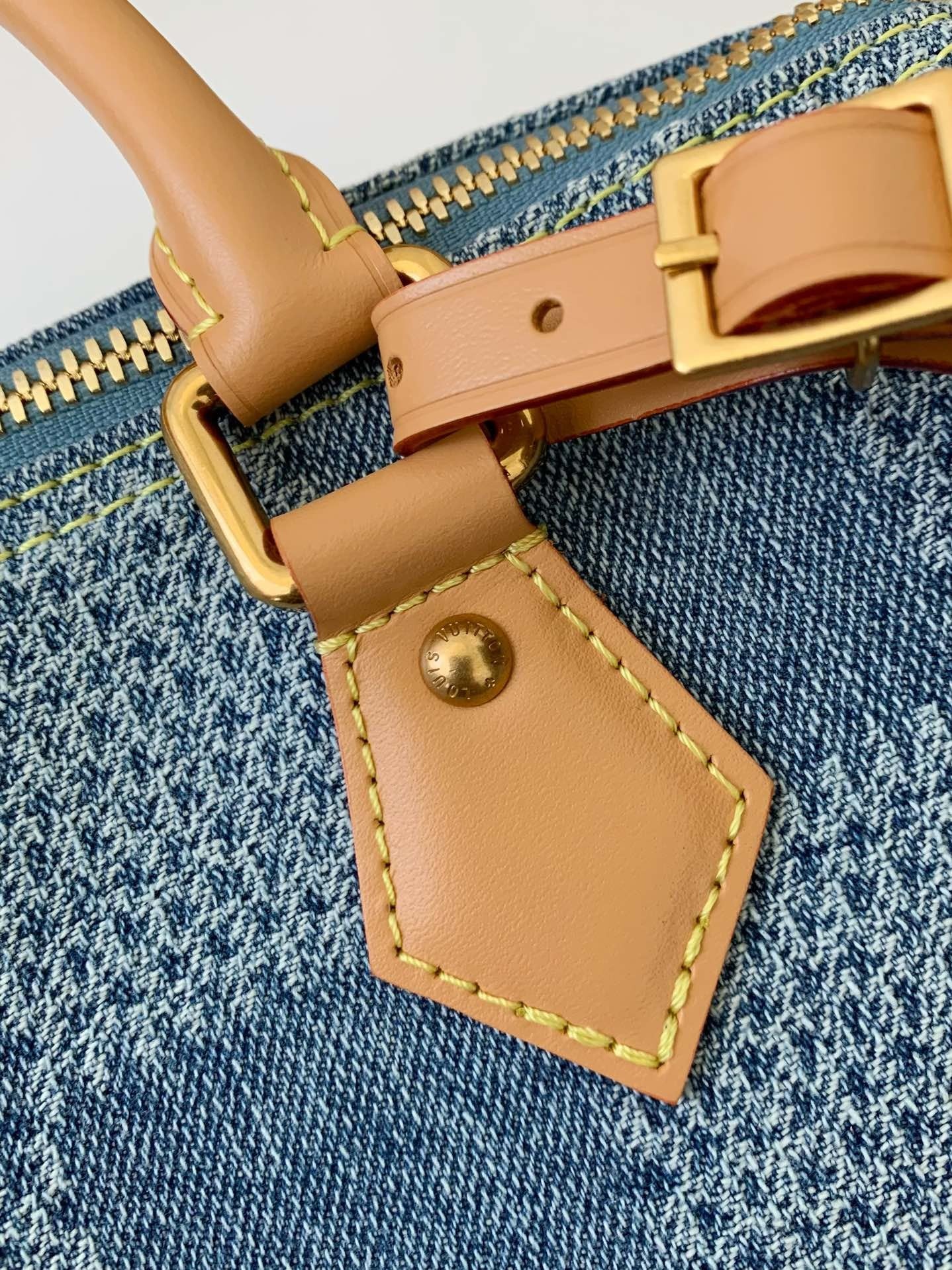 LV SPEEDY 25bandouli ère tannin denim handbag
