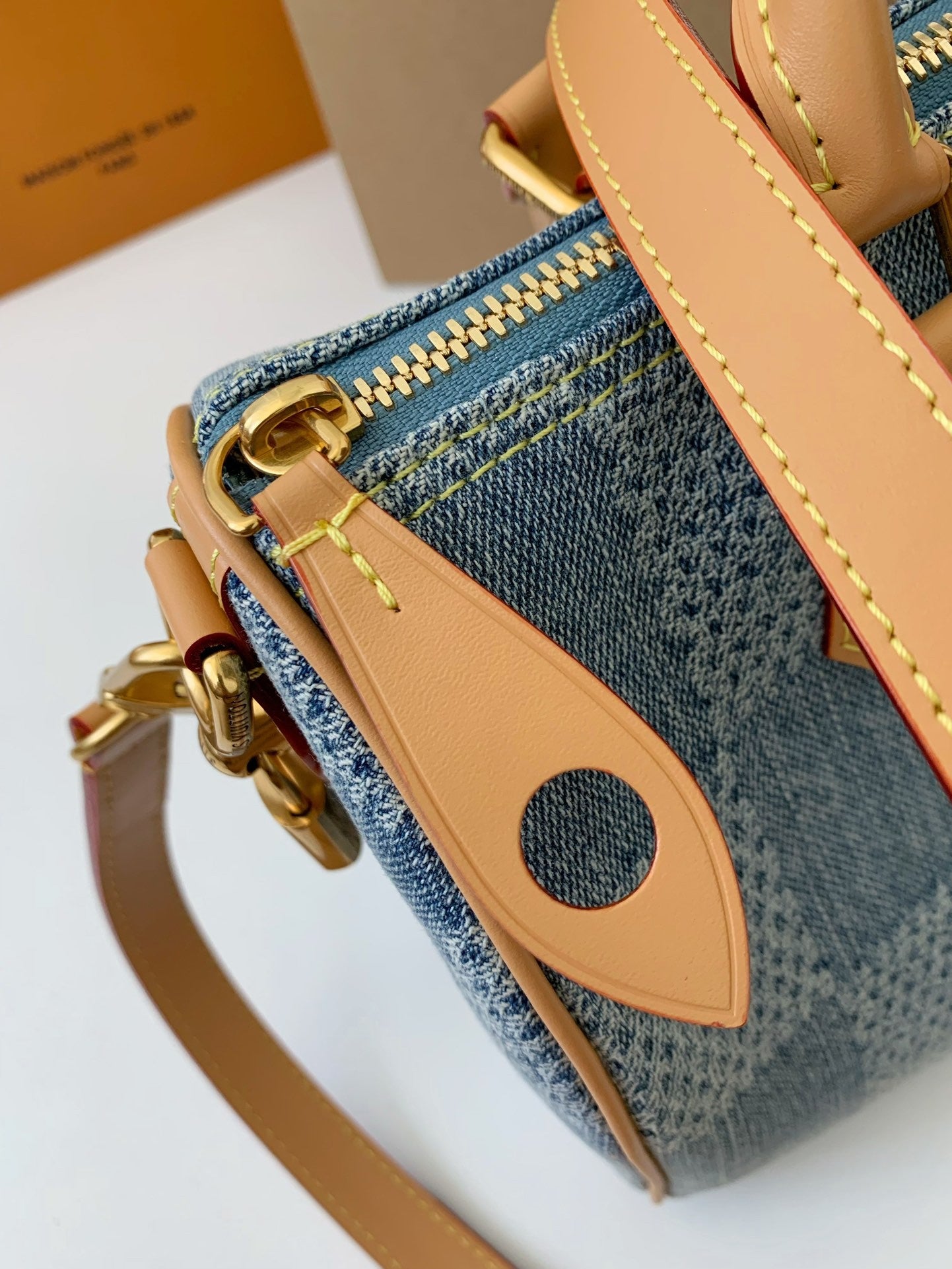 LV SPEEDY 25bandouli ère tannin denim handbag