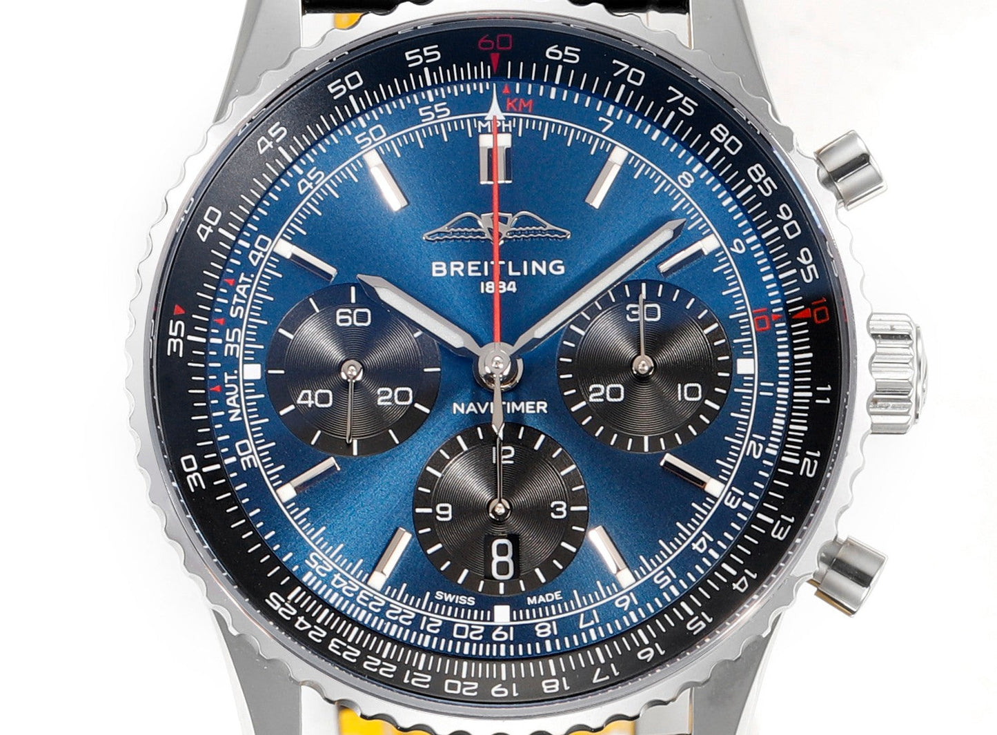 Chronograph - Black Ceramic - Blue N-Timer - Black Leather - Automatic - 43mm