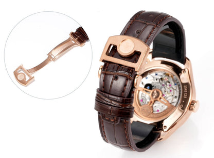 White Yellow - Brown Leather - Automatic -42mm