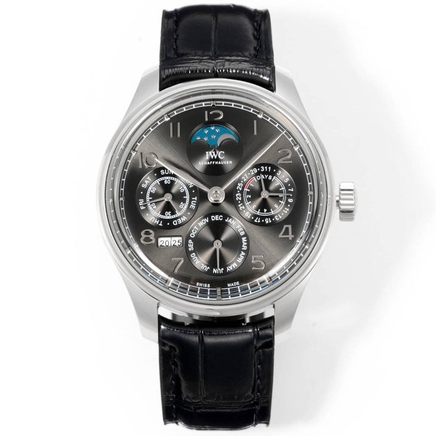 Black Silver - Black Leather - Automatic -42mm