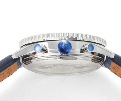 Chronograph - White Ceramic - Blue White- N-Timer - Blue Leather - Automatic - 43mm