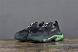 Bciaga Triple S Clear Sole Black/Fluorescent Yellow