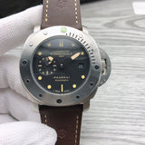 316L Steel Silver - Brown Rubber - Automatic - 47mm