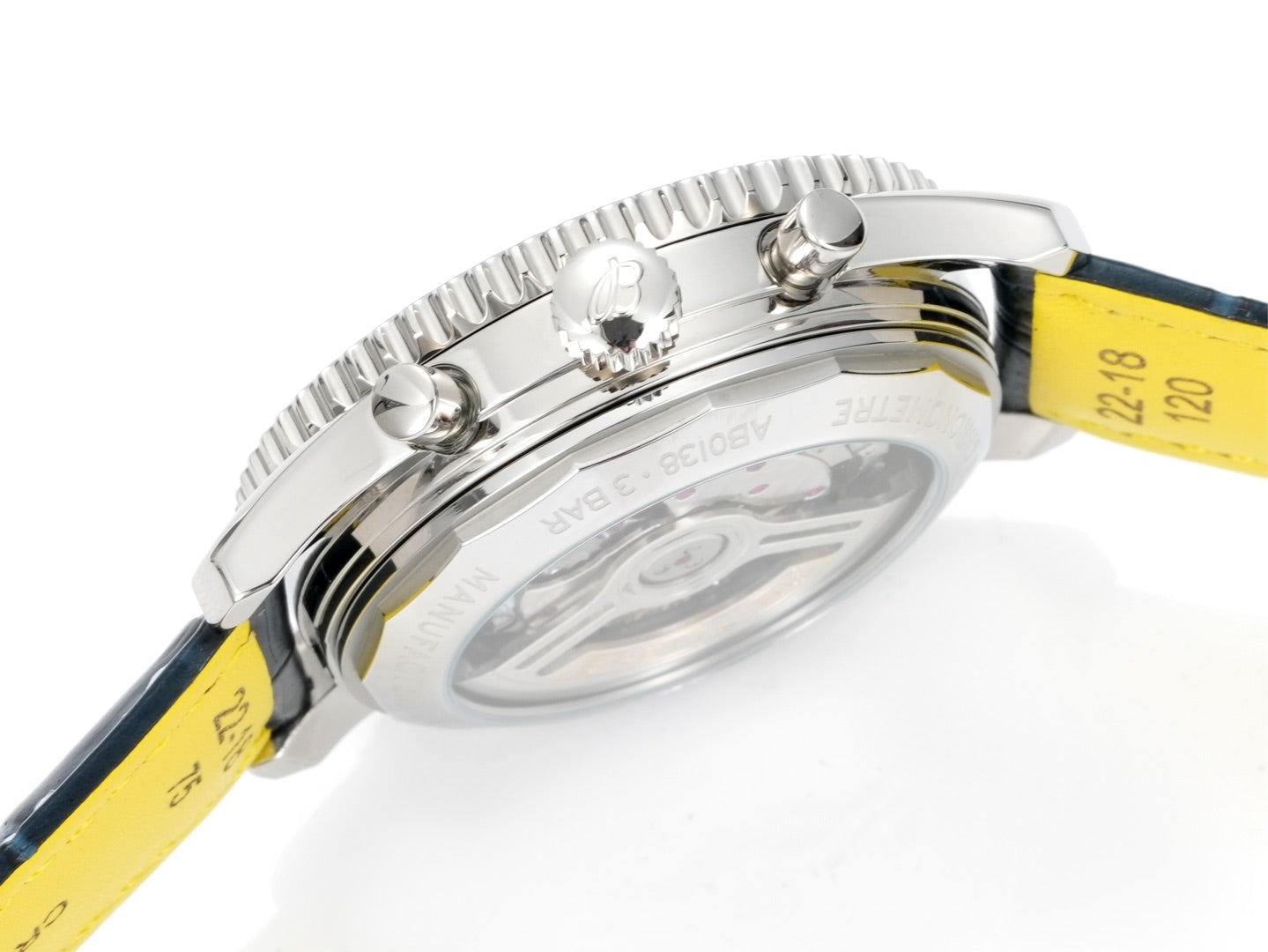 Chronograph - Silver Blue - N-Timer - Blue Leather - Automatic - 43mm