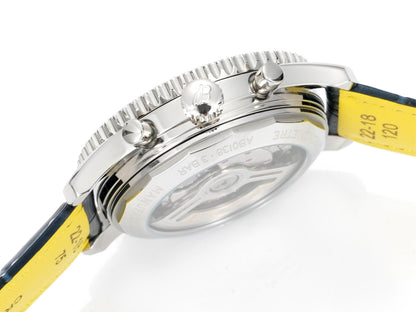 Chronograph - Silver Blue - N-Timer - Blue Leather - Automatic - 43mm