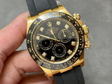 Chronograph -C-Factory -Black Yellow - Black Rubber- Automatic - 40mm