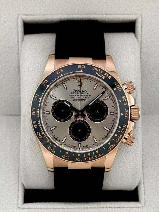 Daytona  40mm 126515LN Rose Gold Oysterflex Sundust Dial