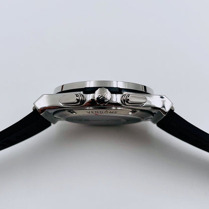 Chronograph -Black - White 904L Steel - Black Rubber - Quartz - 41mm