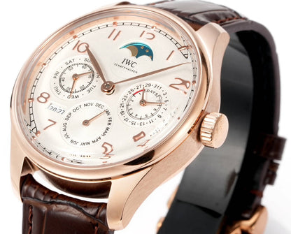 White Yellow - Brown Leather - Automatic -42mm