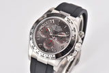 Chronograph -C-Factory -Grey Silver- Black Rubber- Automatic - 40mm