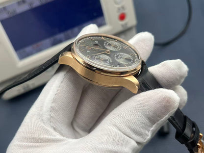 Black Yellow - Black Leather - Automatic -42mm