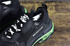 Bciaga Triple S Clear Sole Black/Fluorescent Yellow