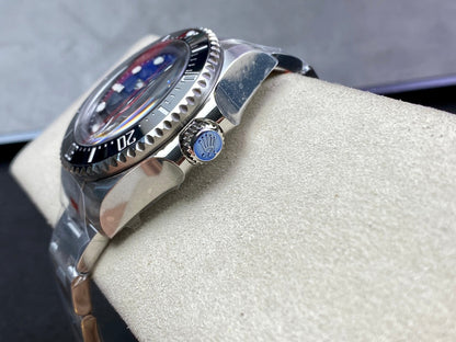 L Size - Blue Black -White 904L Steel -Automatic- 44mm