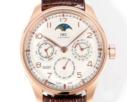 White Yellow - Brown Leather - Automatic -42mm