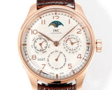 White Yellow - Brown Leather - Automatic -42mm