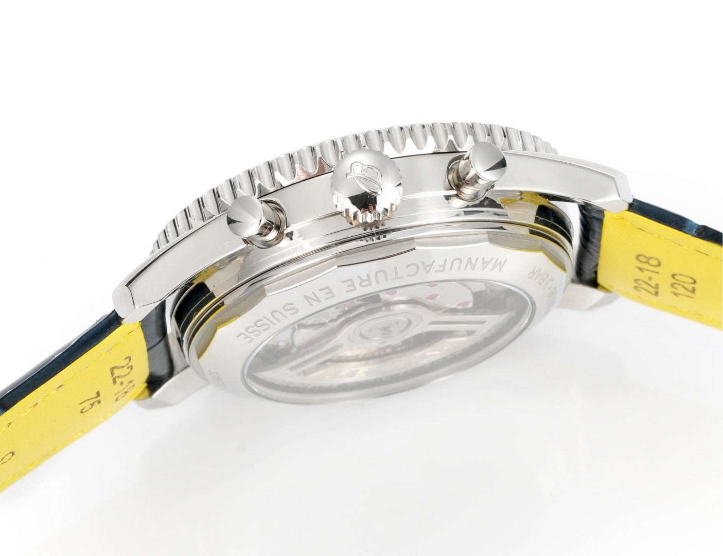 Chronograph - Silver Blue - Blue - N-Timer - Blue Leather - Automatic - 43mm