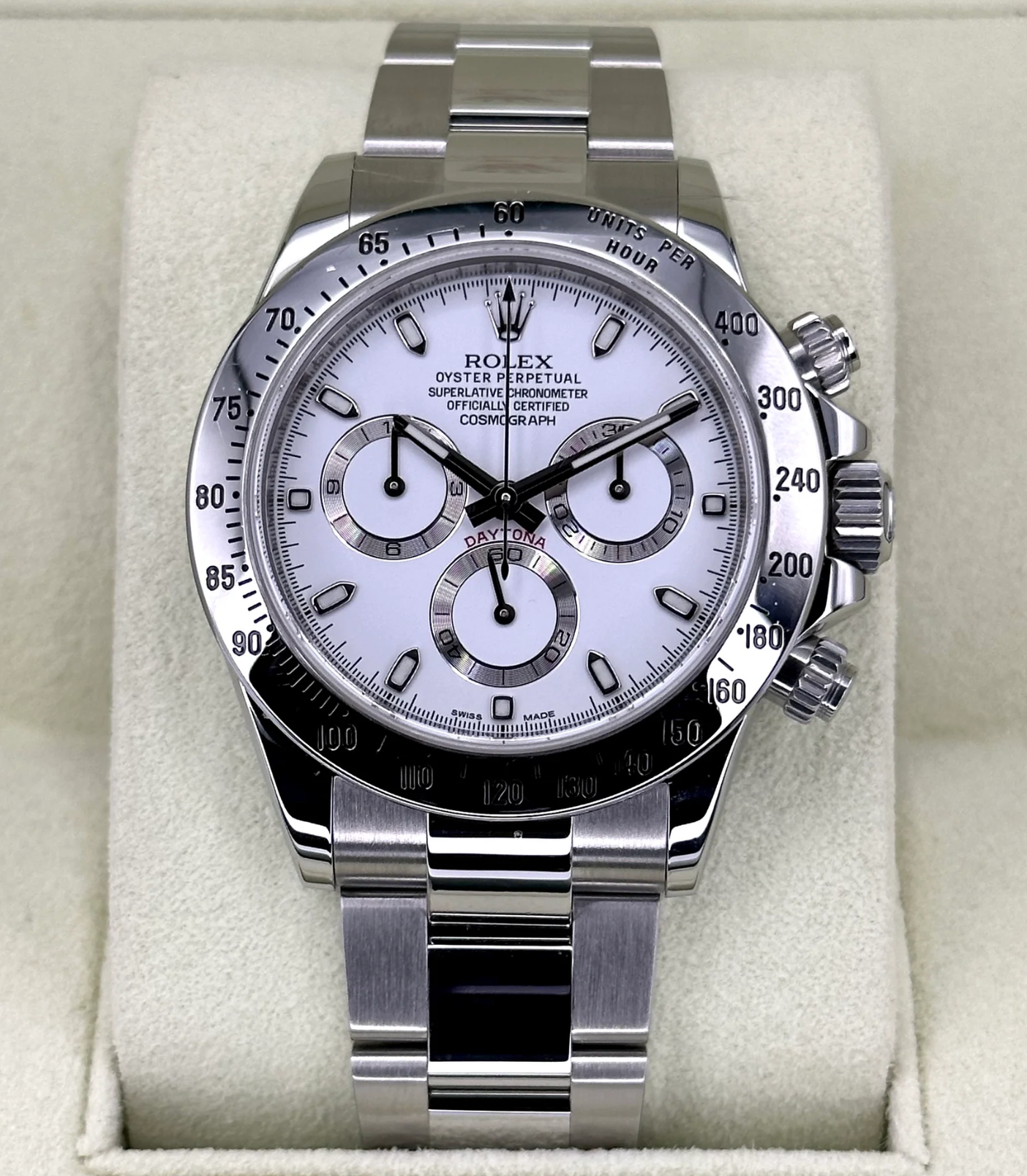 Daytona 116520 Stainless Steel White Dial