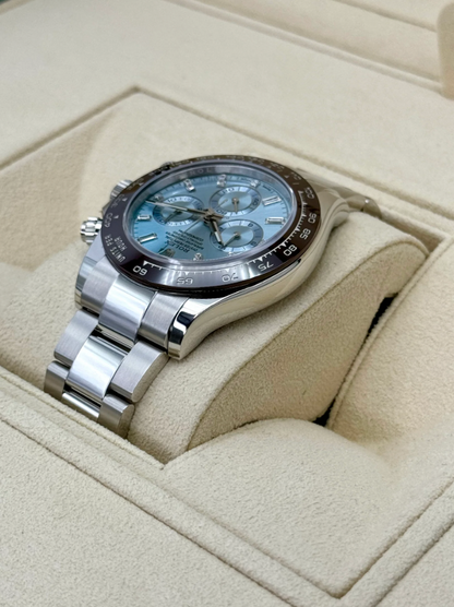 Daytona  116506 steel Ice Baguette Blue Dial