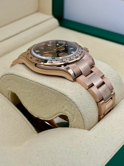 Daytona 40mm116505 Rose steel Black Dial