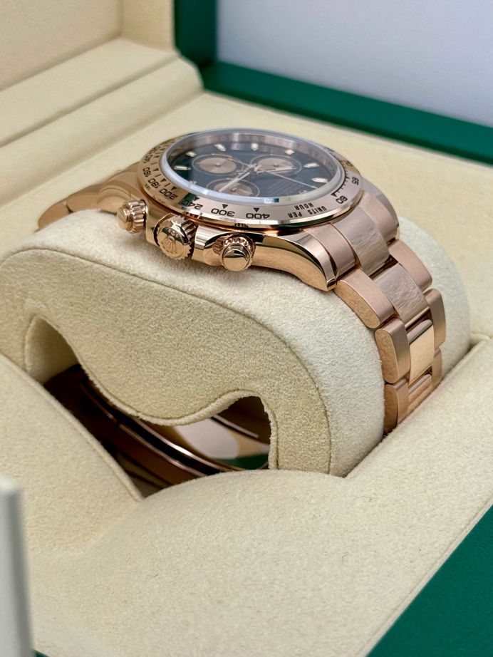 Daytona 40mm116505 Rose steel Black Dial