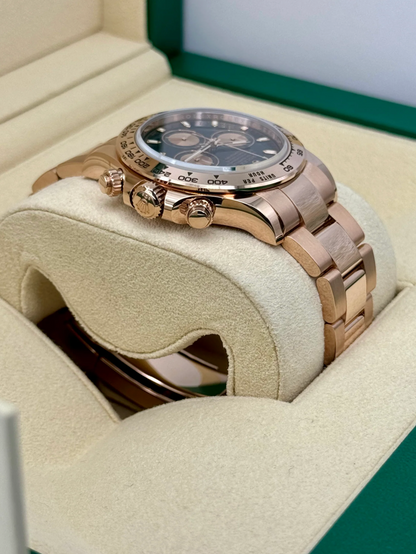 Daytona 40mm116505 Rose steel Black Dial