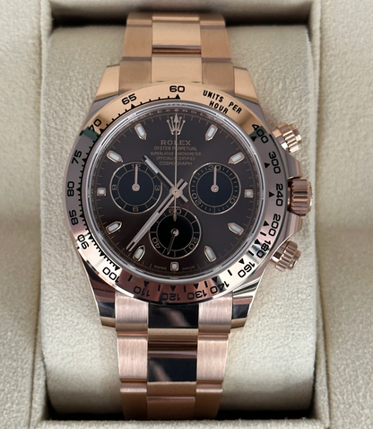 Daytona 40mm 116505 Rose Gold Chocolate Dial