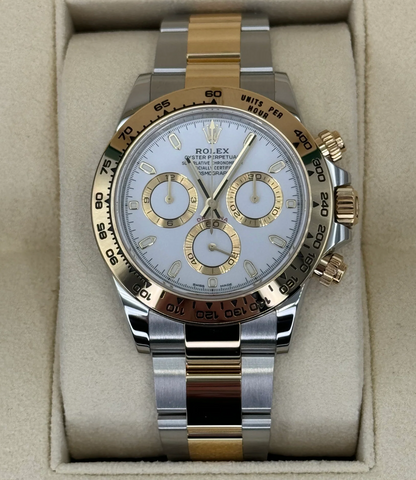 Daytona 40mm 116503 Tow-Tone White Dial