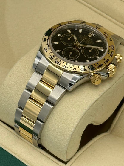 Daytona 40mm 116503 Two-Tone Black Dial