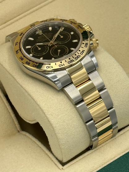 Daytona 40mm 116503 Two-Tone Black Dial