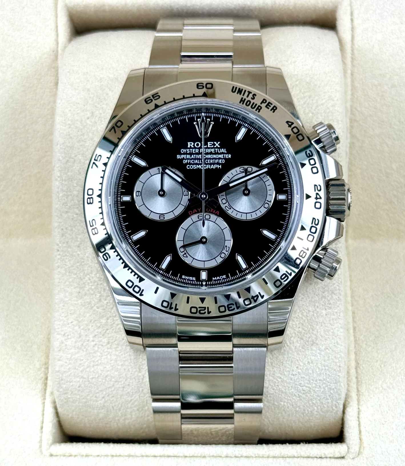 Daytona 126500 40mm steel Black Dial