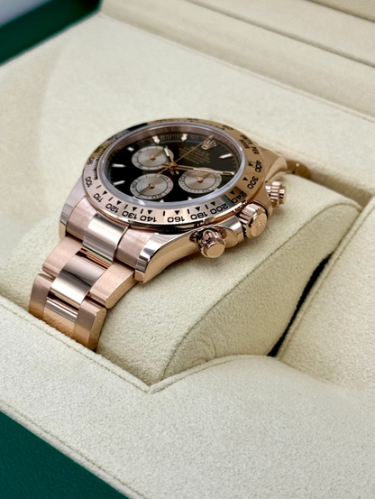 Daytona 40mm 126505 Rose Gold Black Dial