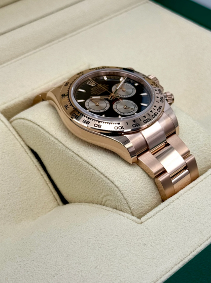 Daytona 40mm 126505 Rose Gold Black Dial