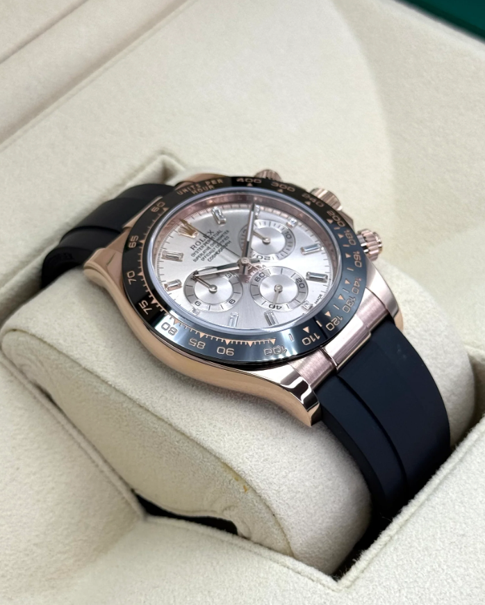 Daytona 40mm 116515LN  Oysterflex Sundust Baguette Dial