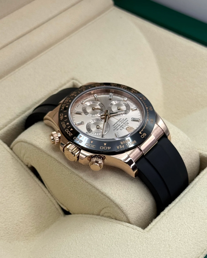 Daytona 40mm 116515LN  Oysterflex Sundust Baguette Dial