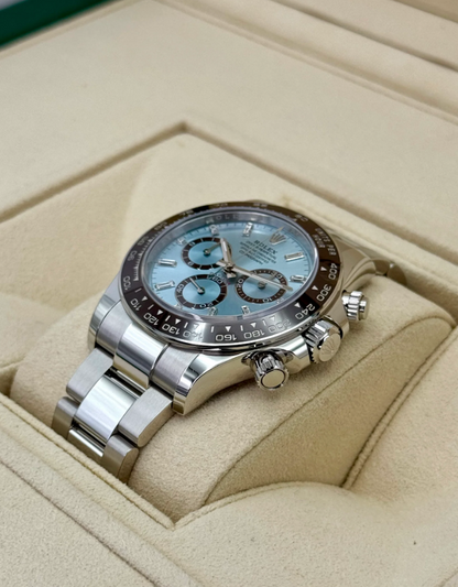 Daytona  40mm 126506 Platinum Ice Blue Diamond Baguette Dial