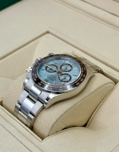 Daytona  40mm 126506 Platinum Ice Blue Diamond Baguette Dial